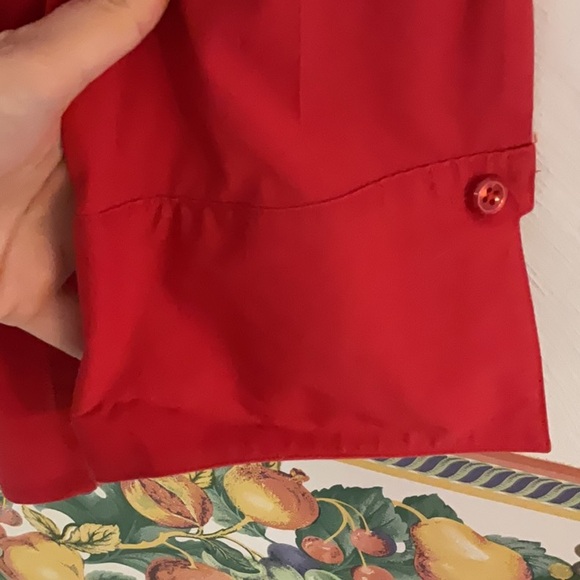Talbots Wrinkle Resistant Stretch Button Up Shirt, Size 14, Red, Cotton - Picture 4 of 9